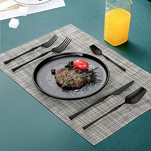 20 Piece Matte Black Silverware Set for 4 (4 Count)
