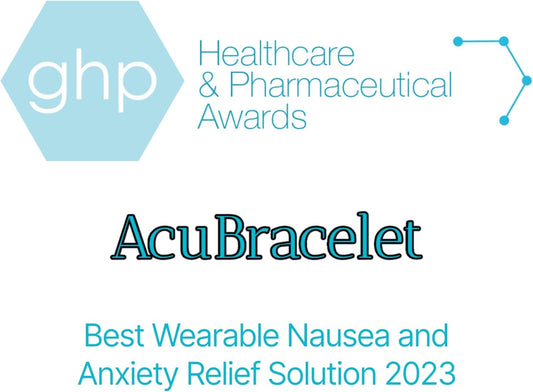 AcuBalance Motion Sickness Bracelets – Comfortable Waterproof Acupressure Band for Natural Nausea Relief, Ideal for Travel (Pair), Pink (XLarge 9)