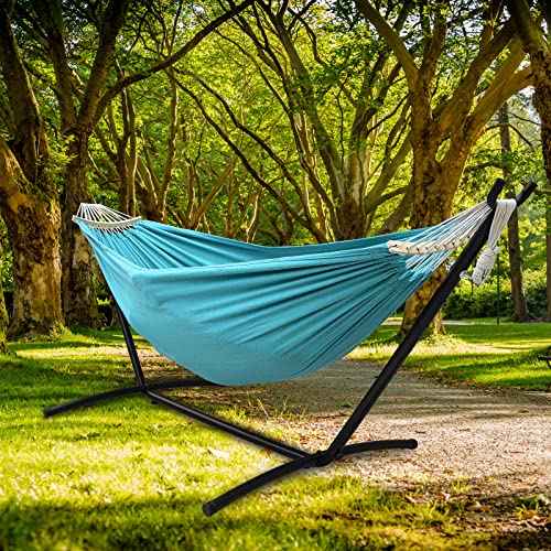 Double Hammock with Stand Included 450lb Capacity Steel Stand