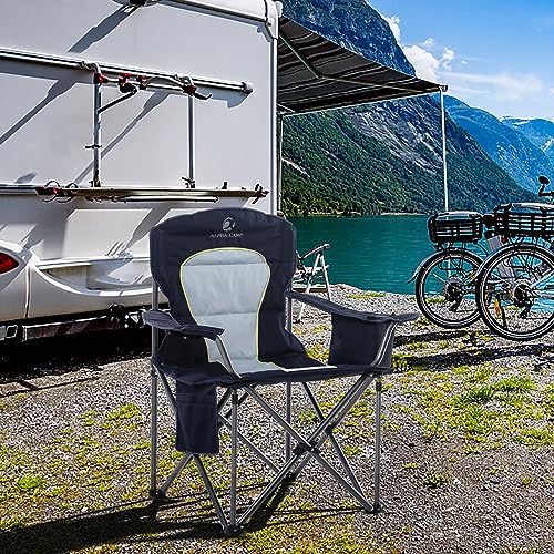 Folding Camping Chair Oversized Heavy Duty Padded Outdoor Chair (2 Count)