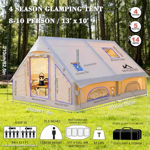 13' x 10' Large Inflatable Tent for Camping 8