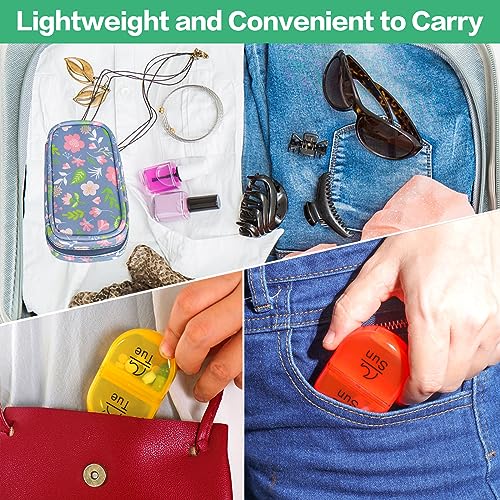Weekly Travel Pill Organizer 2 Times a Day AM PM Rainbow Pill Box