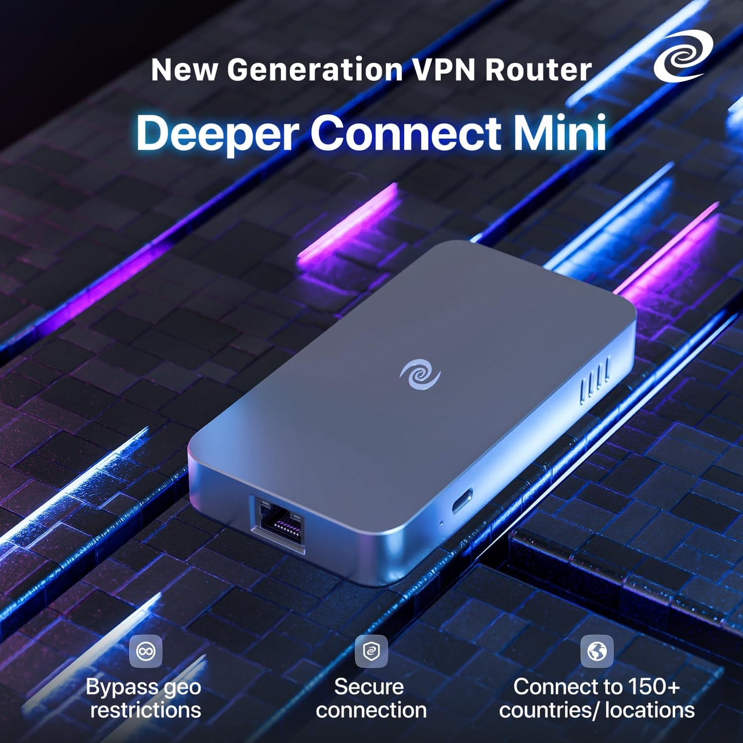 Deeper Connect Mini Decentralized VPN Router Lifetime Free for Travel Home Enterprise-Level Cybersecurity Wi-Fi Router with Dual Antennas Wi-Fi Adapter