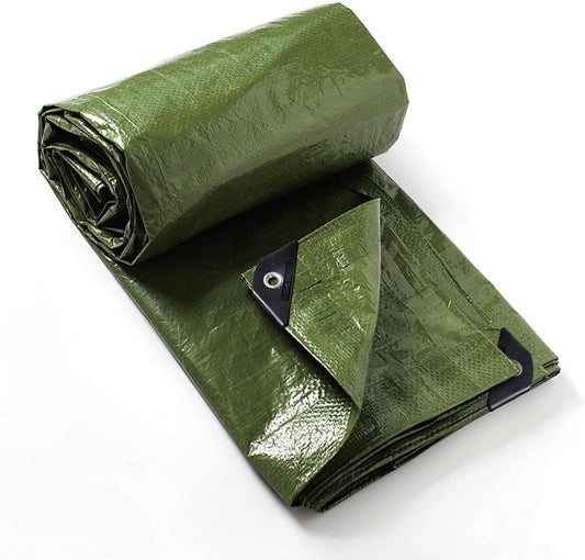 GUARD SHIELD Tarp Green 8x10 Feet Multi Purpose Waterproof Poly Tarp Cover 5mil (2-Pack)