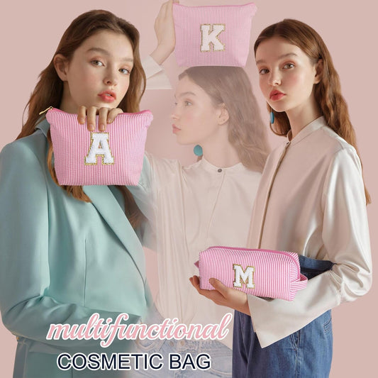 YOOLIFE Unique Makeup Bag - Pink Cosmetic Travel Toiletry Bag for Women, Sister, Girlfriend, Friend Gifts - Roamly
