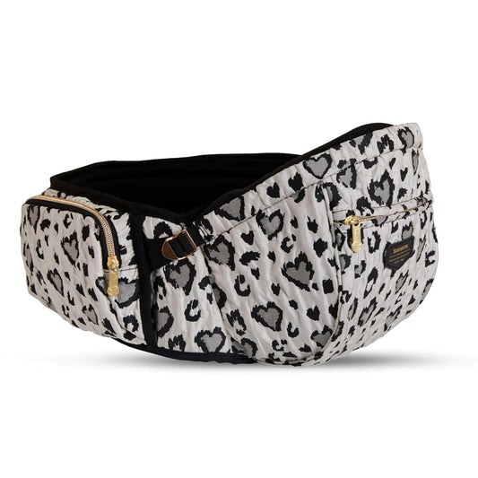 Sunveno Hip Baby Carrier with Seat,Ergonomic Baby Hip Carrier,Front-Facing Baby Holder,Anti-Slip Seat Surface,Wide and Adjustable Waistband,Multiple Pockets,Newborn to Toddler up to 45lbs,Leopard