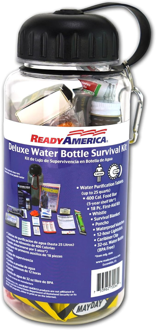 Ready America 70060 Deluxe Water Bottle Survival Kit