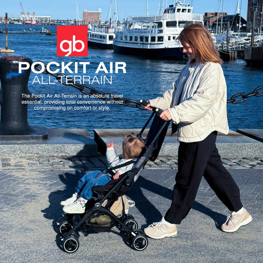 gb Pockit Air All Terrain Ultra Compact Lightweight Travel Stroller with Breathable Fabric in Night Blue , 28x17.5x39.8 Inch (Pack of 1)
