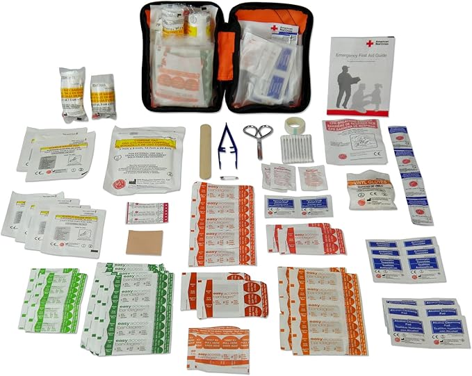 Ready America 72 Hour Deluxe Emergency Kit, 4-Person 3-Day Backpack, First Aid Kit, Survival Blanket, Power Station, Emergency Food, Portable Disaster Preparedness Go-Bag for Earthquake, Fire, Flood