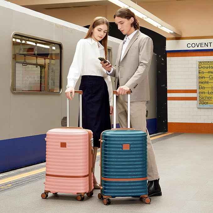 Joyway 28 Inch Luggage with Spinner Wheels, Lightweight Hard Shell Large suitcase, 3 Piece Luggage Sets with TSA Lock, Blue