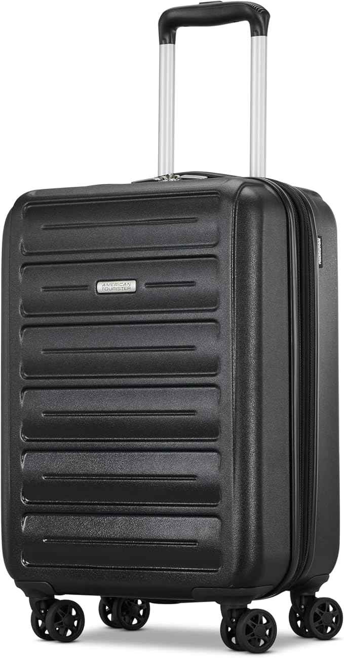 American Tourister Westridge Hardside Luggage Set with Spinner Wheels, Black, Carry-On