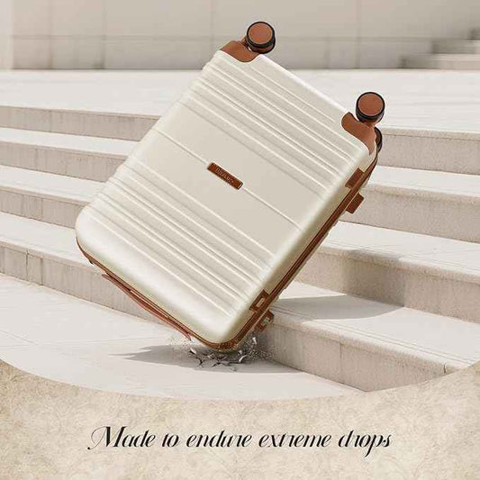 Carry On Luggage 20 Inch, Hardside Expandable Suitcase with Spinner Wheels, Lightweight PC +ABS Luggage with TSA Lock & YKK Zippers (Beige)