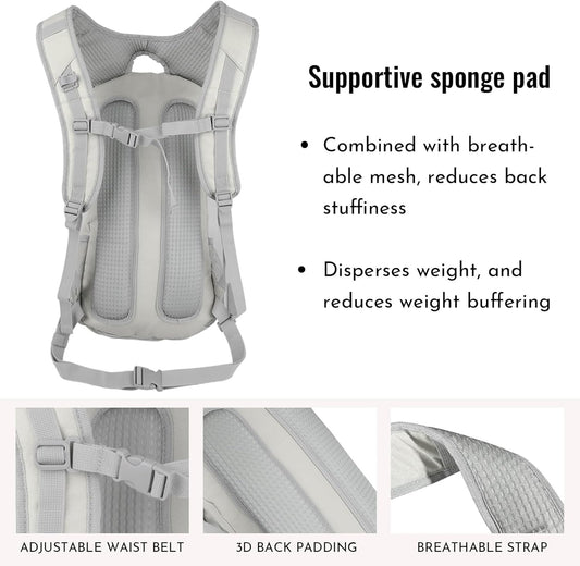 Zavothy 18L Hydration Backpack with 3L Water Bladder – Waterproof Hiking Pack with Insulated Bladder Compartment, Hidden Helmet Holder & Rain Cover – for Running, Cycling, and Camping