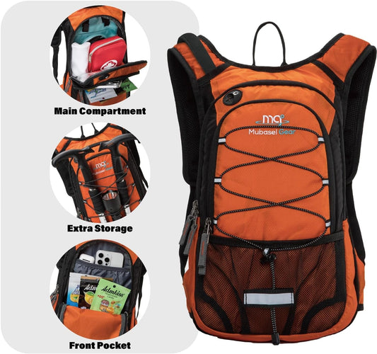 15L Insulated Hydration Backpack Pack with 2L Water Bladder Lightweight Hiking Backpack Bag for Women Men Daypack for Hiking Running Festival Camping Biking - Roamly