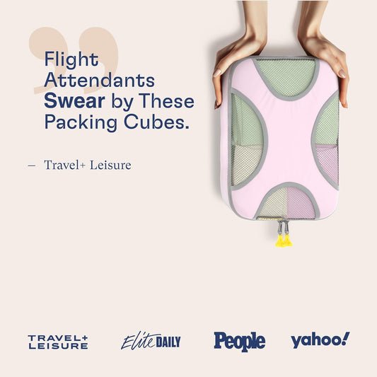Shacke 6 Set Packing Cubes for Travel - Compression Packing Bags/Travel Organizer - Luggage Organizer Bags for Traveling - Travel Essentials for Women - Cruise Must Haves Packing List