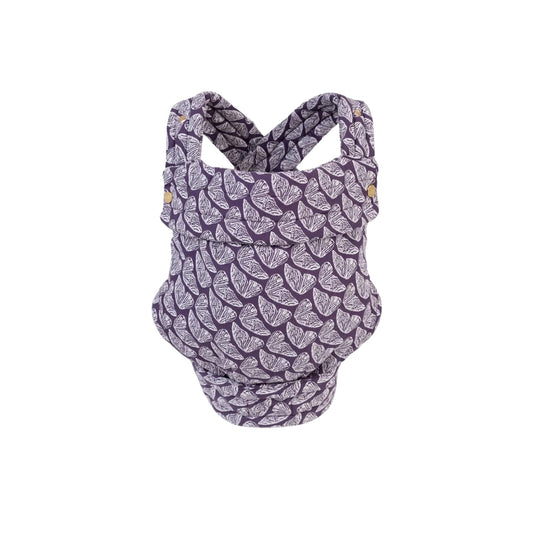 Mabē Monarch Ergonomic Baby Carrier – Premium Cotton Soft Structured Newborn to Toddler Carrier with Hip-Healthy Design, 3 Carry Positions (7-35lbs), Lightweight & Breathable, (Violet Wings)