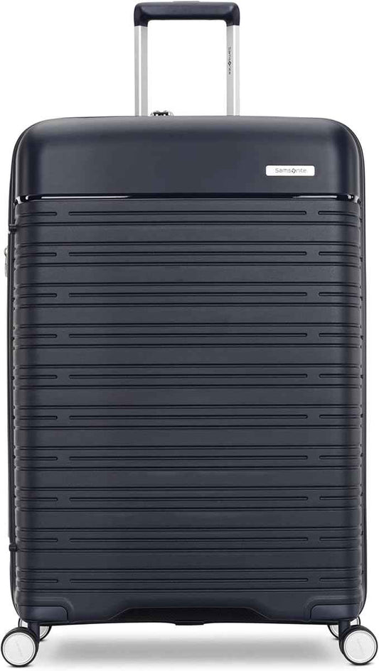 Samsonite Elevation Plus - Large Hardside Luggage - Scratch Resistant Polypropylene Shell, RightHeight™ Adjustable Handle, Integrated AirTag Holder, TSA Lock, WetPak™ Compartment - Midnight Blue