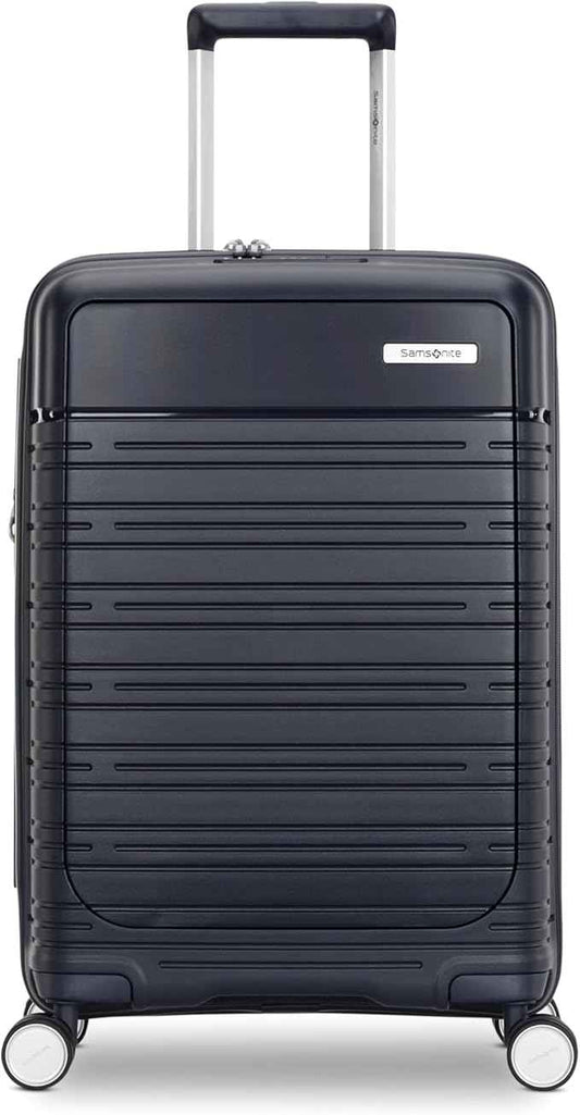 Samsonite Elevation Plus - Carry-On Hardside Luggage with QuickEntry™ Front Compartment - Scratch Resistant Polypropylene Shell, AirTag Holder, TSA Lock, Airline Approved - Midnight Blue