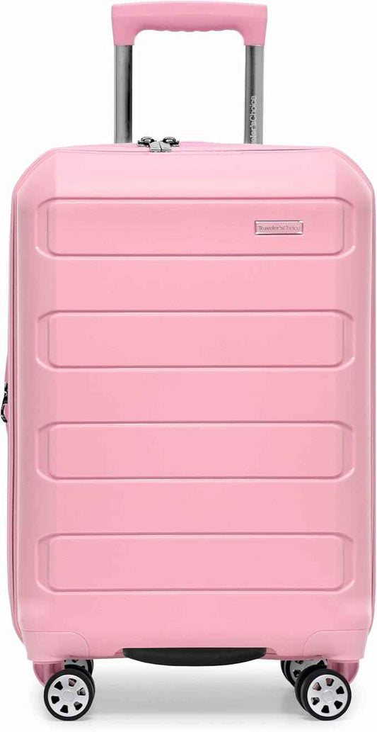 Traveler's Choice Pagosa Hardshell Expandable Luggage with Spinner Wheels, Pink, 2-Piece Set (22/26)