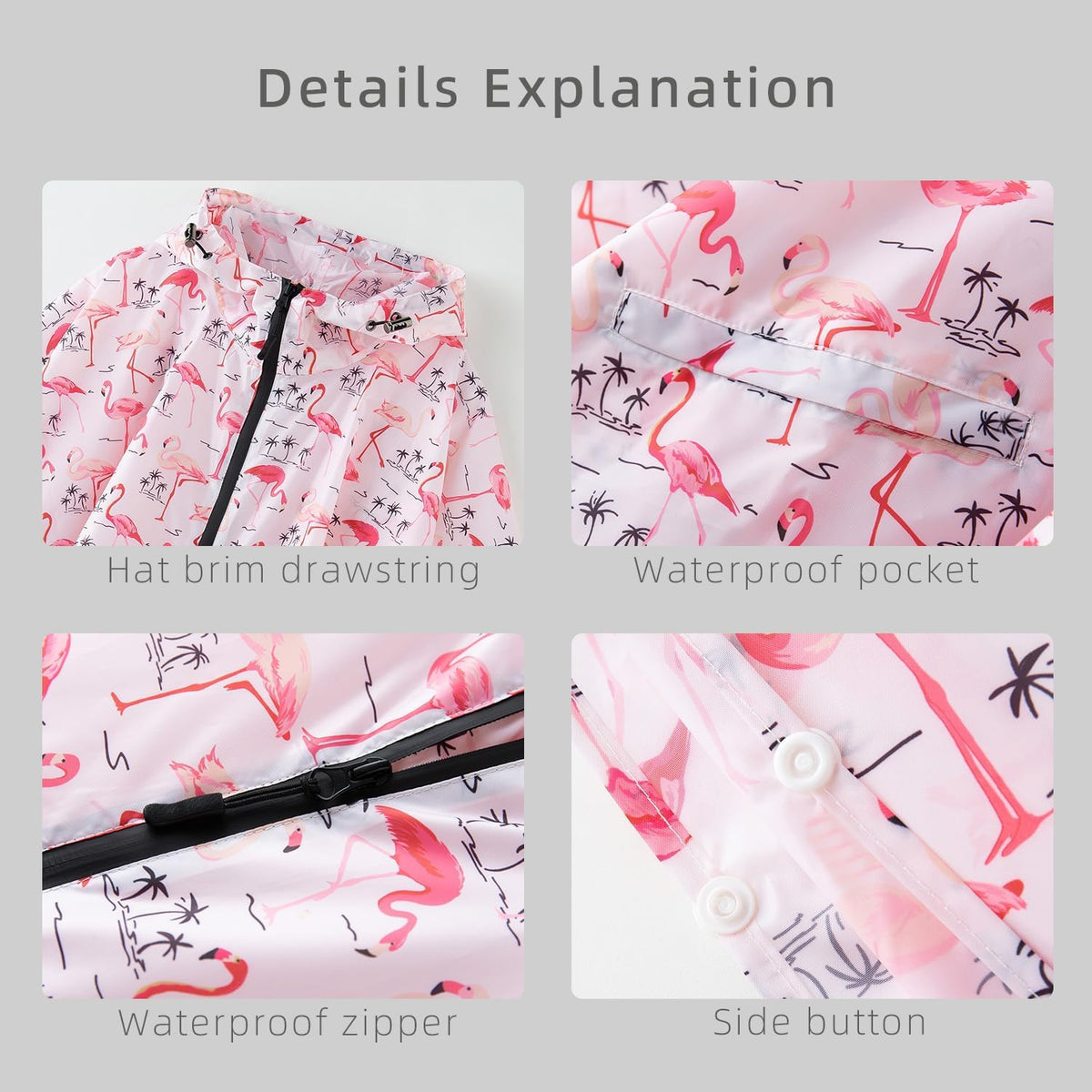 Cloak raincoat Unisex poncho Adult hooded men and women with pockets Mountaineering hiking rainstorm prevention