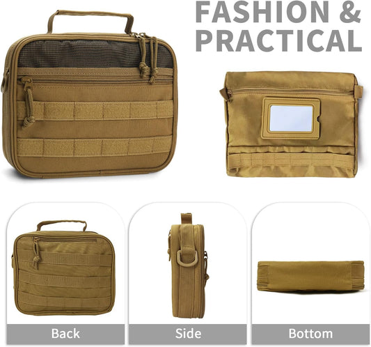 VELVEBAG Toiletry Bag for Men, Mens Travel Bag Toiletry Organizer Dopp Kit Waterproof Bathroom essentials Hanging Shaving toiletries Bag for Men Travel for Cosmetic,Toiletries Accessories, Khaki - Roamly