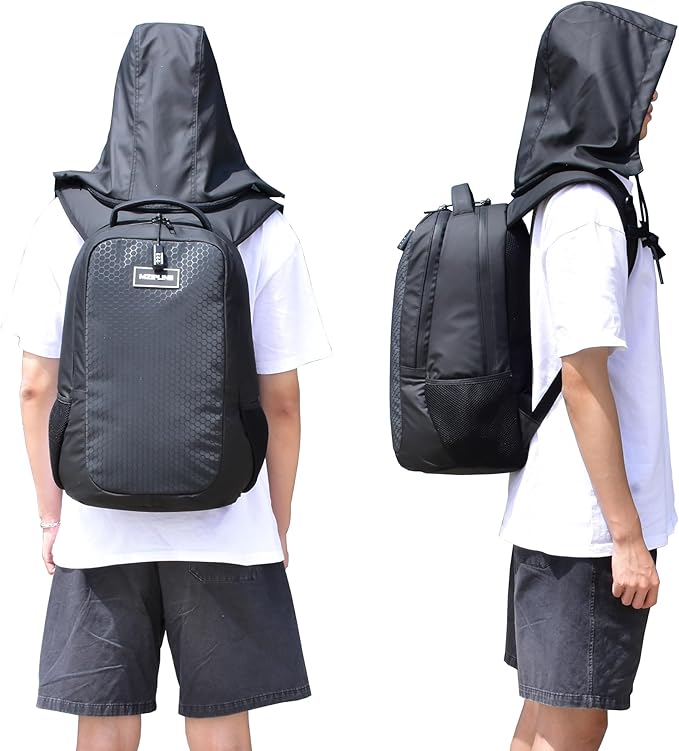 Activated Carbon Lined Backpack Bag With Comb Lock & Hoodie Water Resistant,Anti Theft Laptop Daypack Travel bags for Men & Women Travel