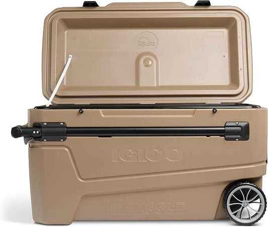 Igloo Maxcold Glide 110Qt Wheeled Cooler | Insulated Hard Shell Ice Chest