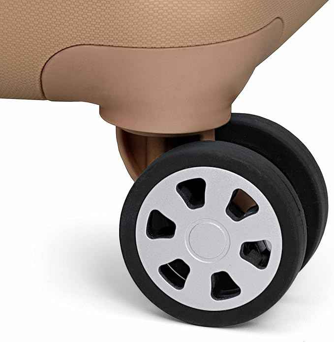 Traveler's Choice Pagosa Hardshell Expandable Luggage with Spinner Wheels, Latte Beige, 26-Inch Medium