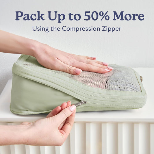 Vandel Space-Saving Compression Packing Cubes for Women, Men, Compressible Carry On Suit Case Organizer Luggage Packing Cubes for Travel Organizer Bags for Luggage and Backpacks, Suitcase Cube - Roamly