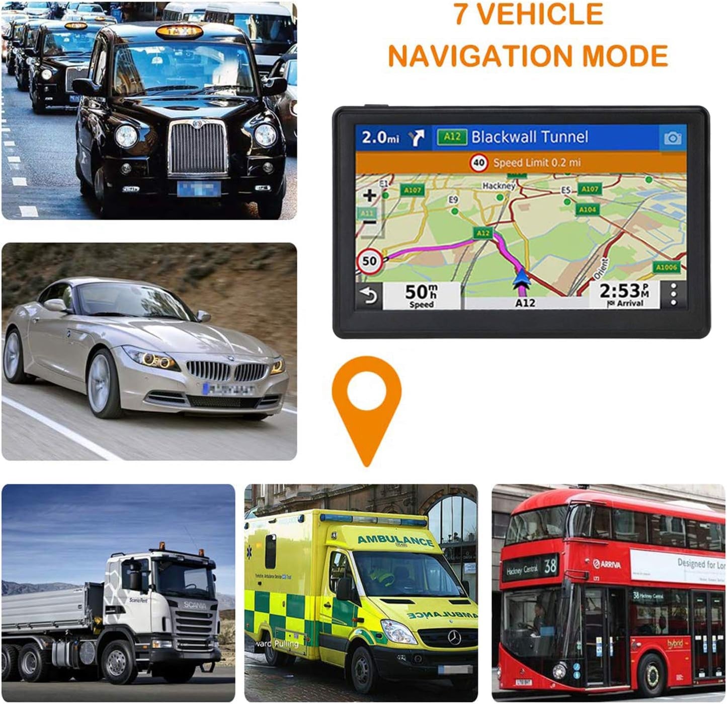 OHREX N700 GPS Navigator for Car Truck RV 2025,Truck GPS Commercial Drivers,Trucker GPS for semi Truck,Free Lifetime Maps Updates,7 inch Touchscreen,Custom Truck Routing,Driver Alerts