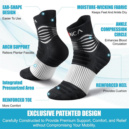 NEENCA Medical Compression Socks for Women & Men Circulation, Ankle Compression Stockings for Pain Relief, Plantar Fasciitis, Swelling, Neuropathy, Runner, Nurses, Travel, Pregnancy, Flying,20-30 mmHg