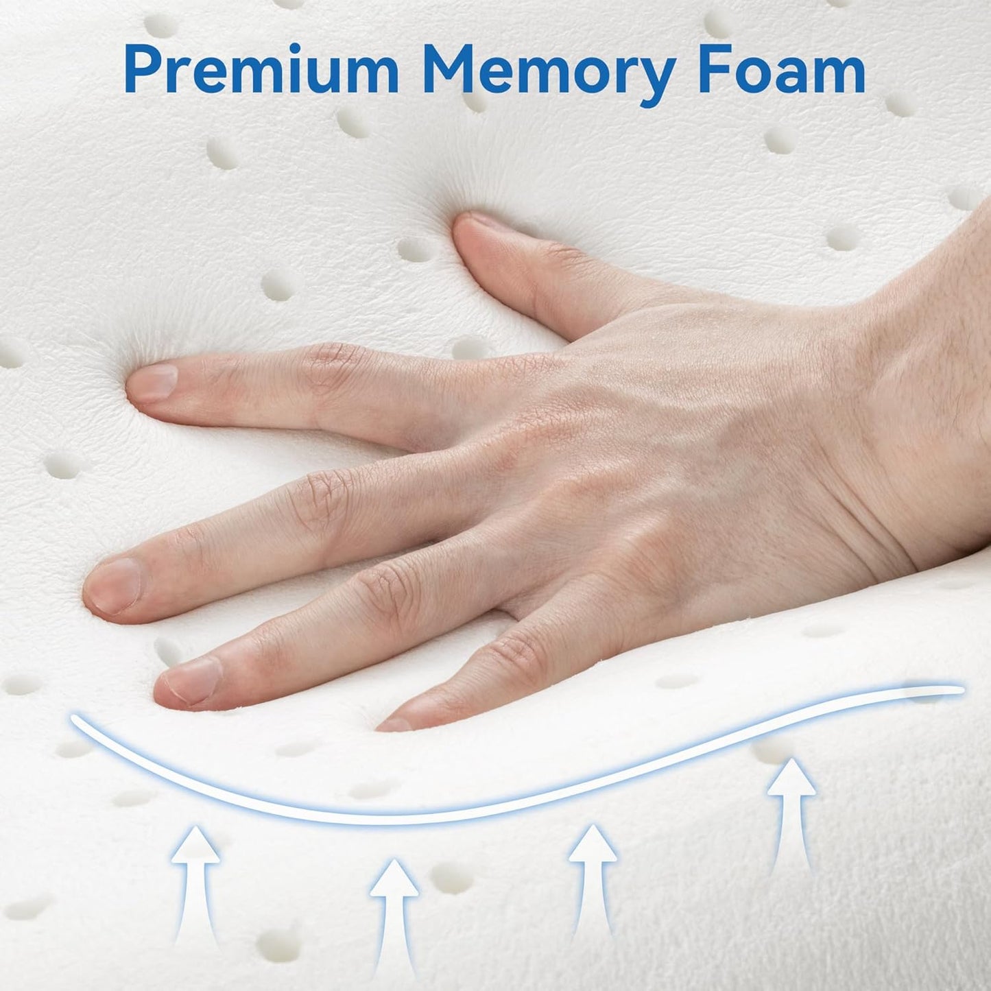 AM AEROMAX 26" Queen Size Contour Memory Foam Pillow, Cervical Pillow for Neck Pain Relief, Neck Orthopedic Sleeping Pillows for Side, Back and Stomach Sleepers