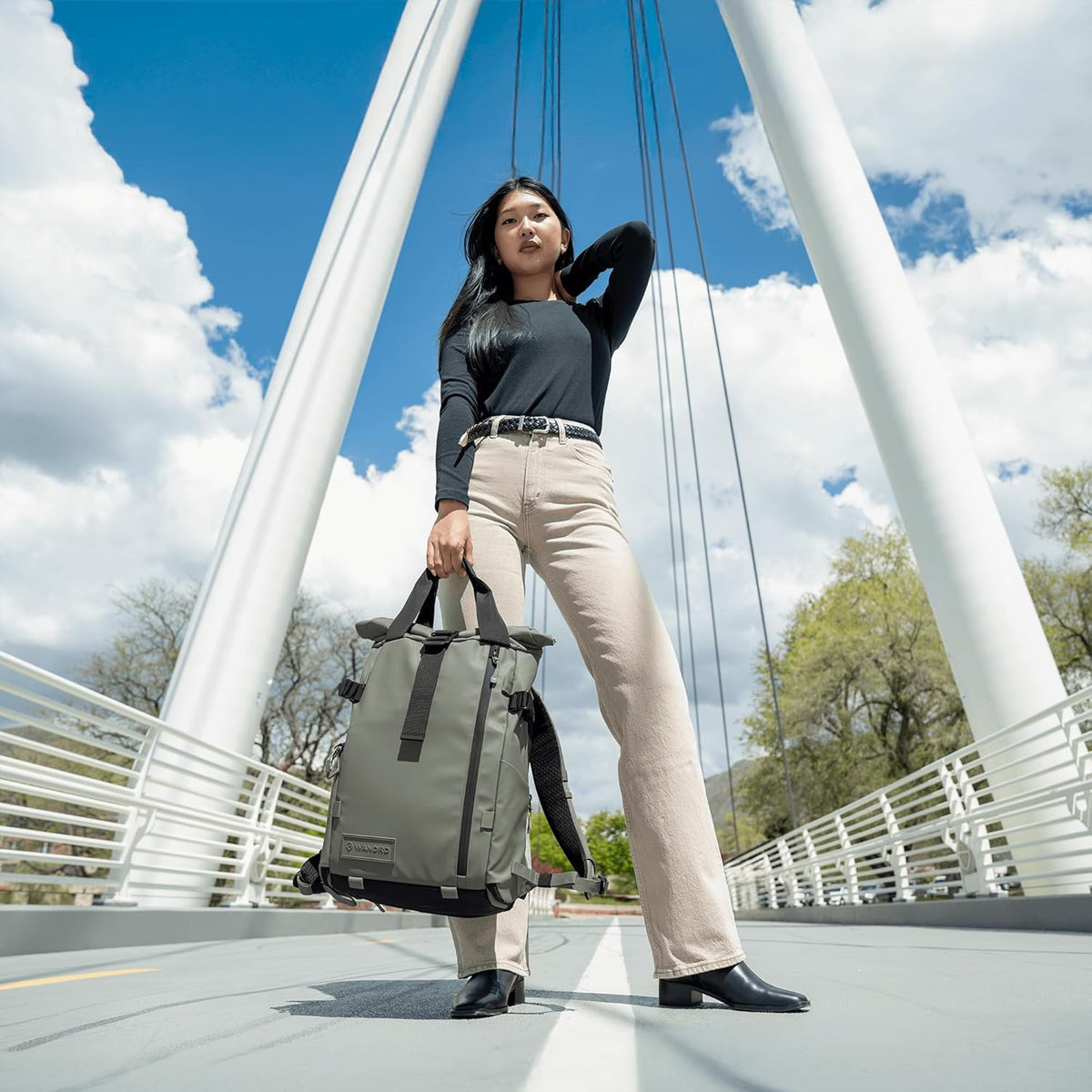 WANDRD All New PRVKE 15L V4 Camera Backpack: Built-In Camera Cube Travel Backpack with Quick Side Access, Rolltop Expansion, Clamshell Opening, Magnetic Tote Handles