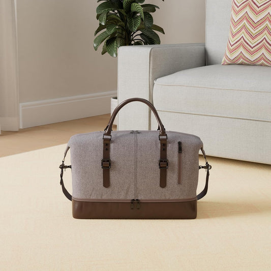 Weekender Overnight Bag Carry On Bag Travel Bag with Shoe Pouch - Roamly