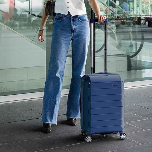 Traveler's Choice Pagosa Hardshell Expandable Luggage with Spinner Wheels, Navy, 30-Inch Large