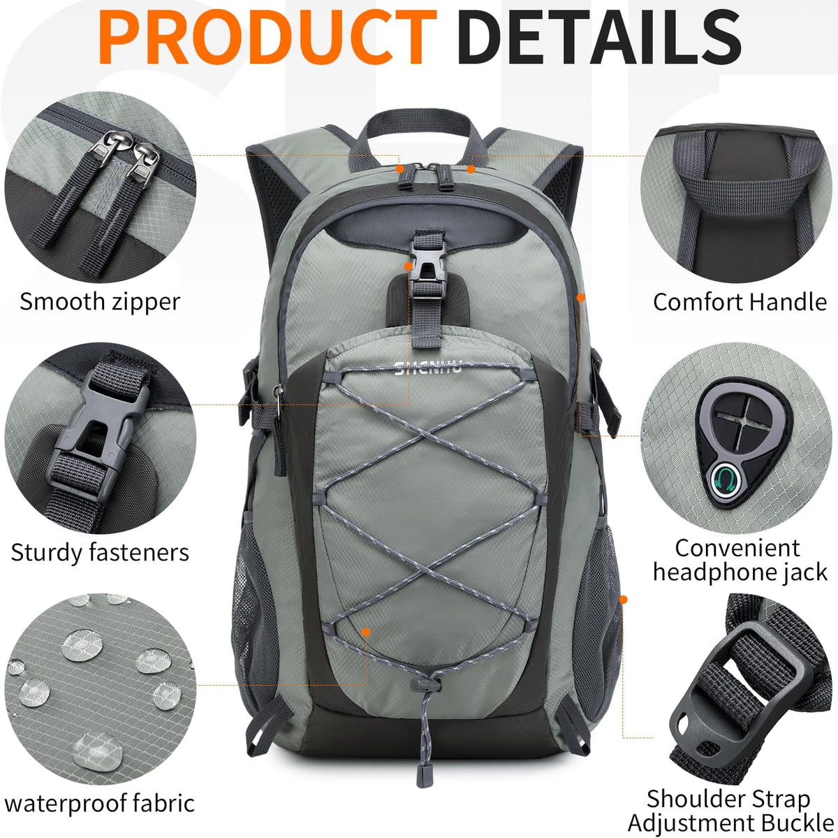 40L Hiking Backpack Lightweight Daypack Waterproof Travel Camping Backpack for Men Women Sport Packable - Roamly