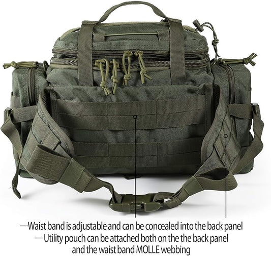 SHANGRI-LA Tactical Range Bag Outdoor Sling Backpack Hiking Fanny Waist Pack