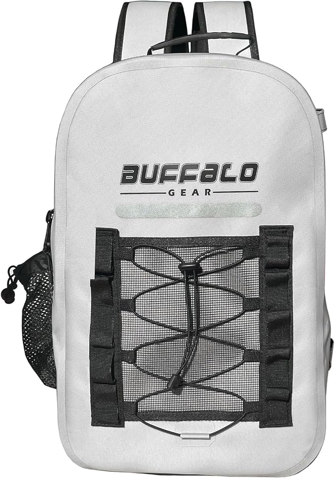 Buffalo Gear Waterproof Fishing Backpack With Rod Holder, 26L Fly Tackle Storage for Fishing
