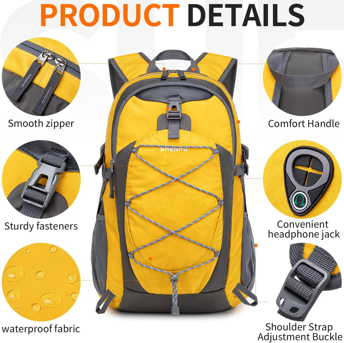 40L Hiking Backpack Lightweight Daypack Waterproof Travel Camping Backpack for Men Women Sport Packable - Roamly