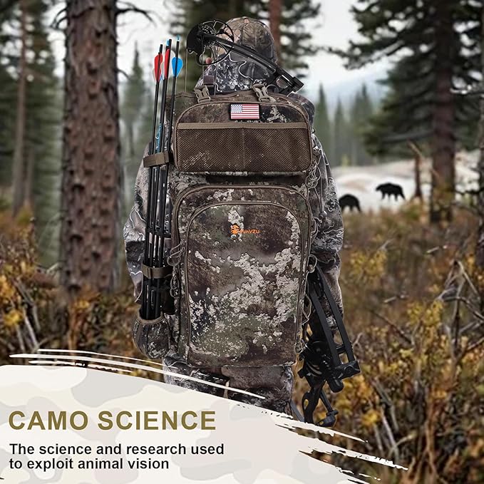 Hunting Backpacks for Men,Saddle Hunting Bag with Bow Holder, Large Compound Bow Hunting Backpack & Duffle Bags