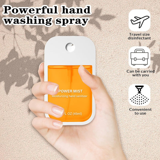 Power Mist Hydrating Hand Sanitizer Spray, Portable Travel-Size Hand Sanitizer Spray, 500-Sprays Each,Suitable for Both Adults and Children (Citrus)