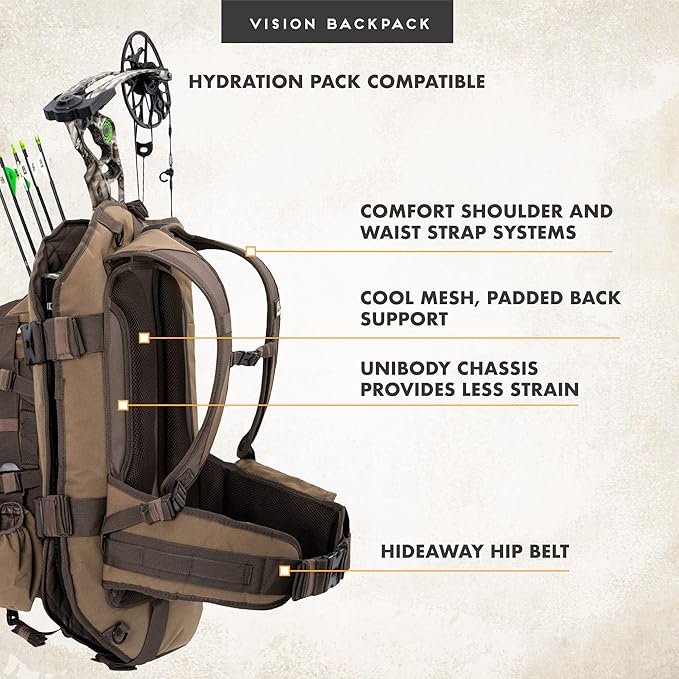 Insights Hunting by frogg toggs- The Vision Bow Pack, Camouflaged Hunting Pack