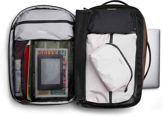 Bellroy Lite Travel Pack 30L (carry-on backpack, travel backpack for international travelers, with laptop pocket, interior packing cells and tuck-away shoulder straps) - RiverRock