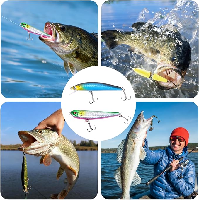 103PCS Fishing Tackle Bag, Fishing Gear for Men Adults, Camouflage Backpack with Rod Holder Tackle Box, Waterproof Sling Fishing Tackle Storage Bags & Wraps, for Fishing, Camping, Hiking