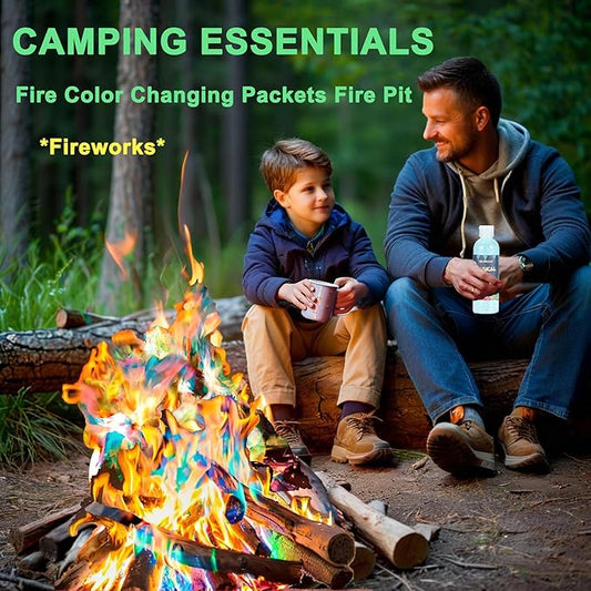 Magical Flames Fire Color Changing Packets for Fire Pit (7.05oz) - Flame Color Changer Packets for Campfires, Indoor/Outdoor Fireplace & Bonfires, Camping Essentials with Rainbow Magic Flames 1 Bottle