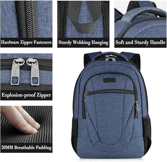 BIKROD Backpack for Woman and Men, Travel Laptop Backpack, Waterproof College Back Pack for 15.6 IN Laptop Backpack, Adult Business Computer Travel Backpack, Blue