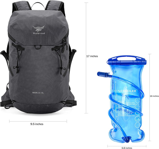 15L Hydration Backpack with 2L Water Bladder Water Backpack for Women, , Lightweight & Comfortable Running Vest for Running, Hiking, Cycling, Climbing, Camping, Biking,Rave - Roamly