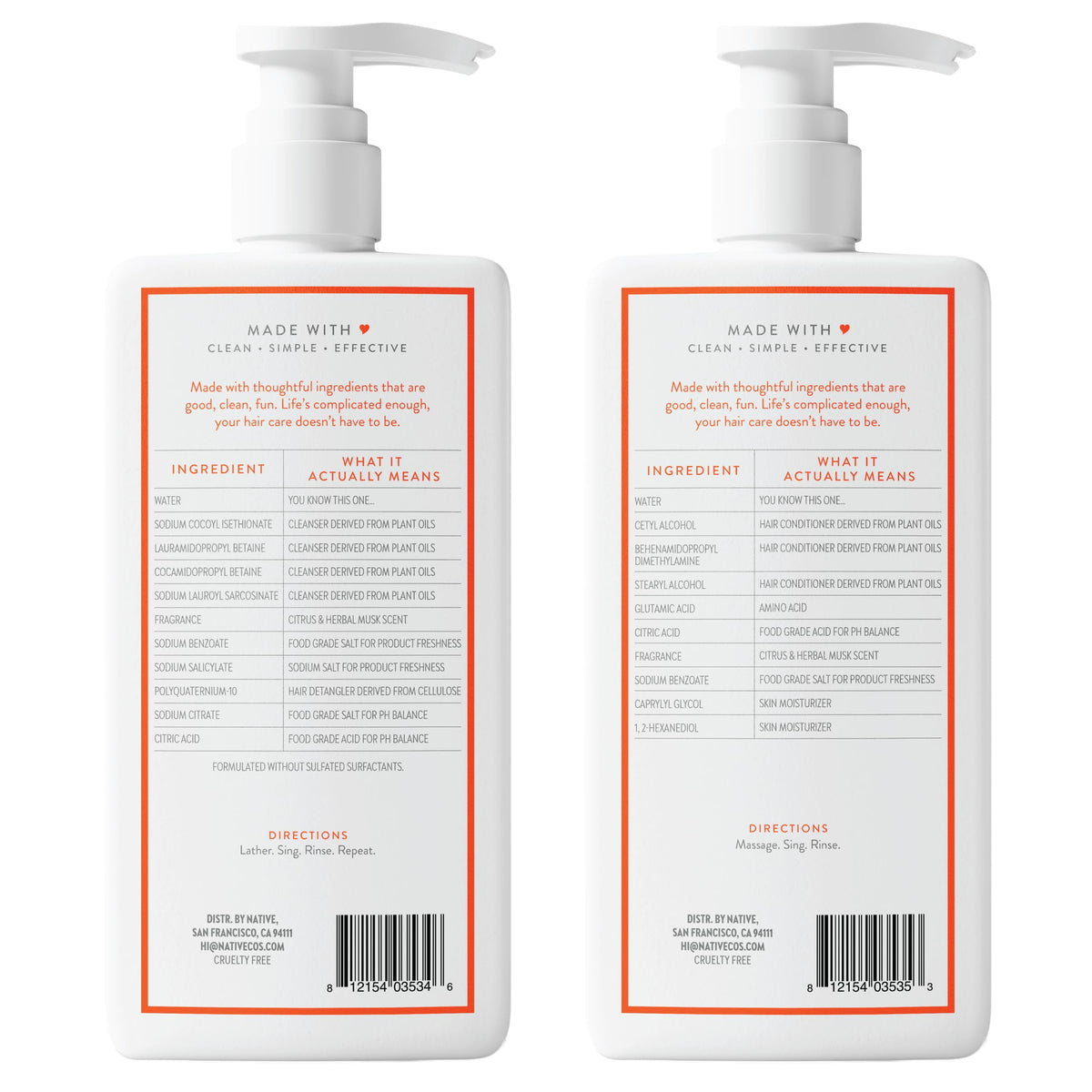 Shampoo and Conditioner contain Naturally Derived Ingredients (16.5 Fl Oz)