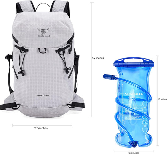 15L Hydration Backpack with 2L Water Bladder Water Backpack for Women, , Lightweight & Comfortable Running Vest for Running, Hiking, Cycling, Climbing, Camping, Biking,Rave - Roamly