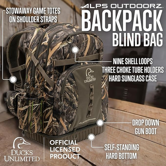 ALPS OutdoorZ Ducks Unlimited Backpack Blind Bag - Mossy Oak Shadow Grass Habitat